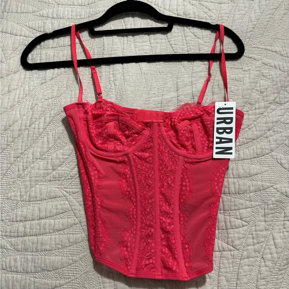pink out from under corset top
